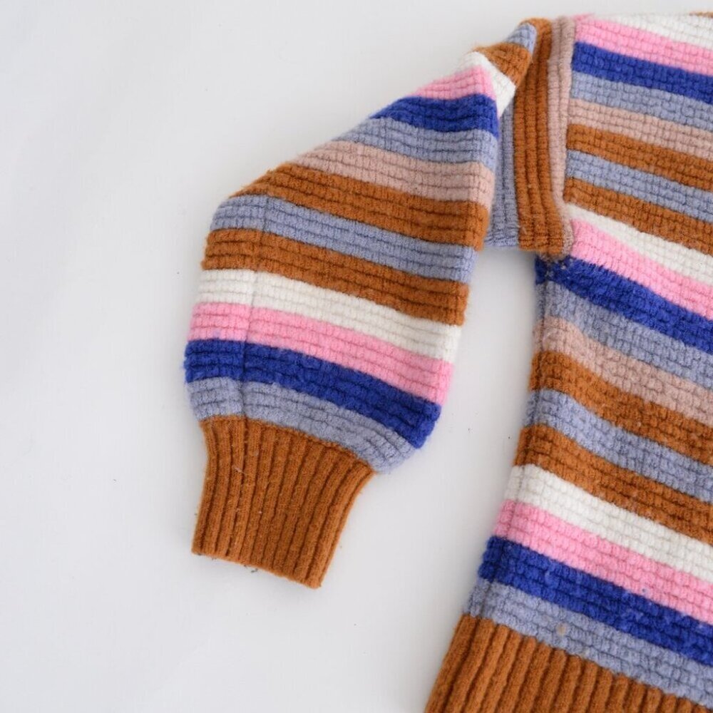 Madewell Striped Cardigan in Brown, Blue, Pink, Lavender, White - Picture 9 of 10